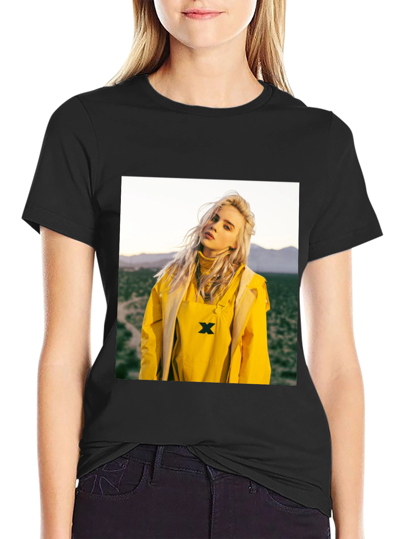 Billie Eilish Graphic Tee - Black Cotton T-Shirt