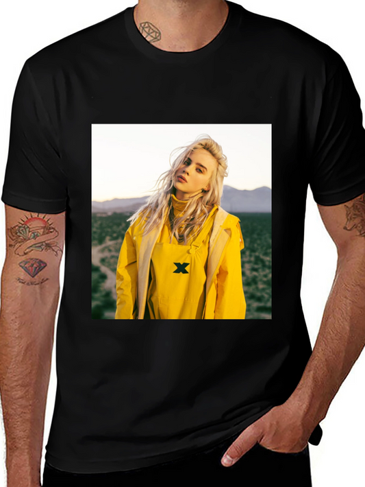 Billie Eilish Graphic Tee - Black Cotton T-Shirt