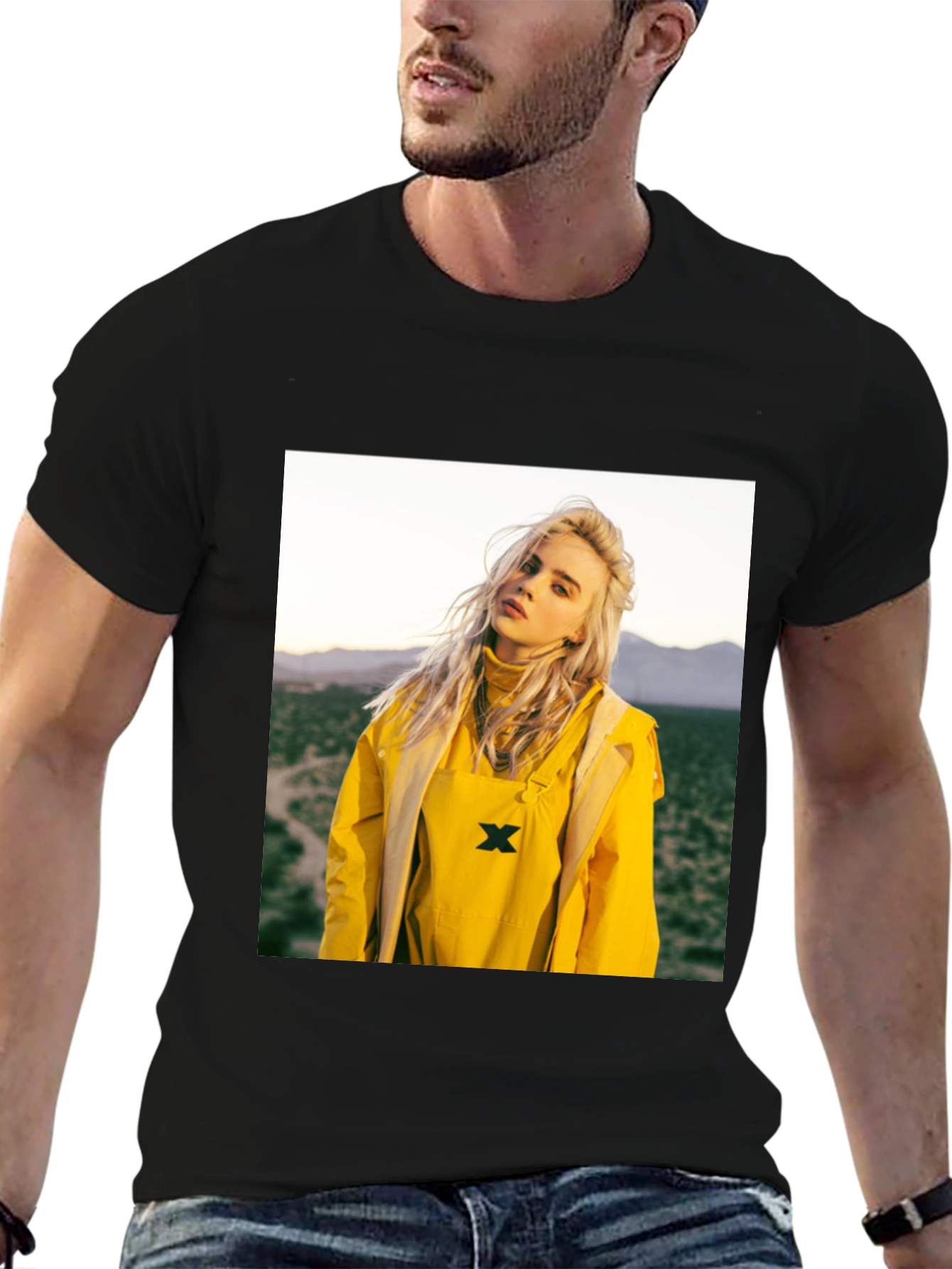 Billie Eilish Graphic Tee - Black Cotton T-Shirt