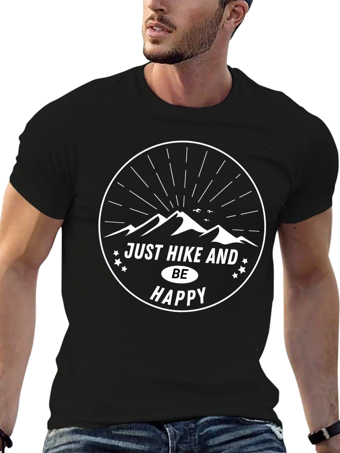 Just Hike And Be Happy Graphic Tee