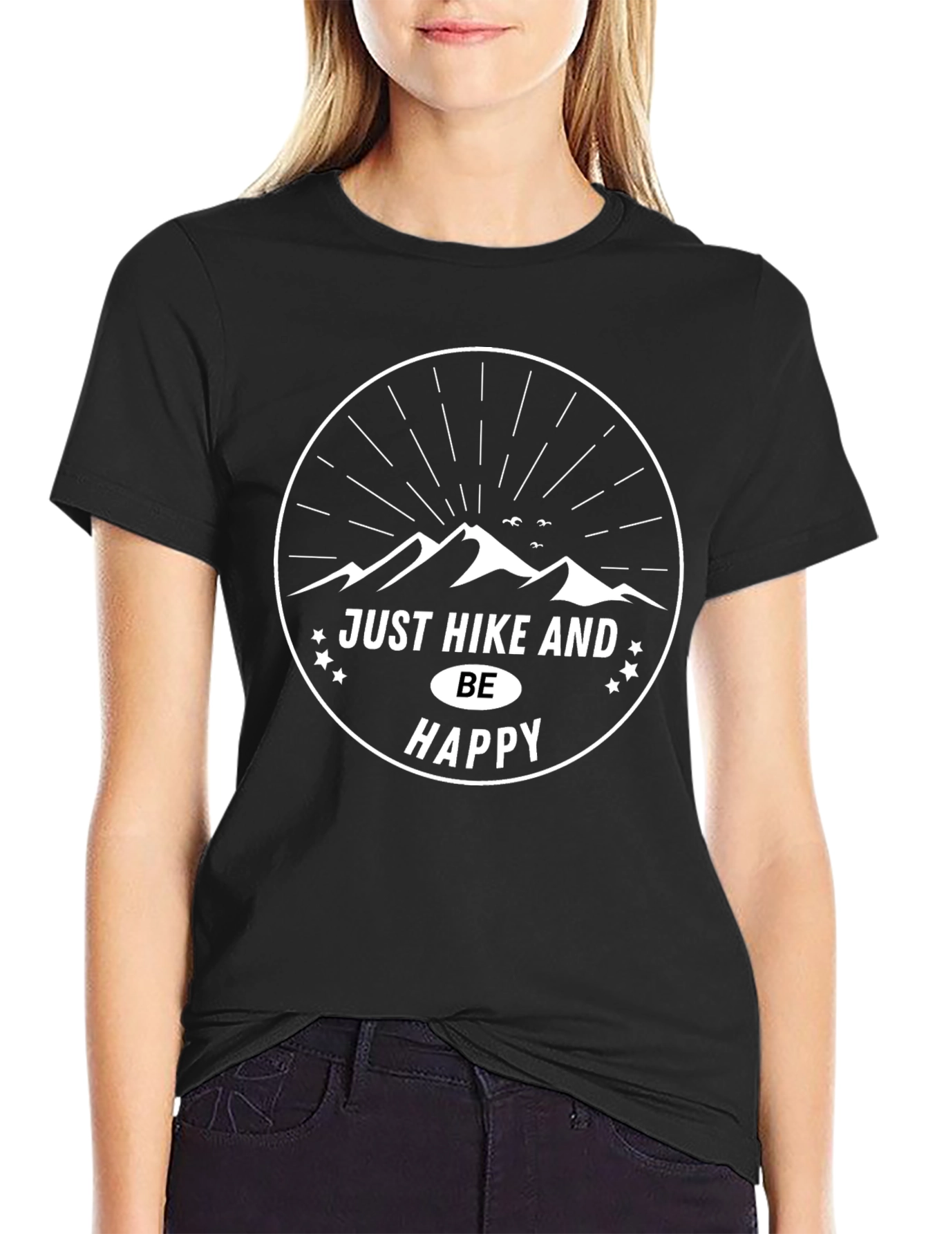 Just Hike And Be Happy Graphic Tee