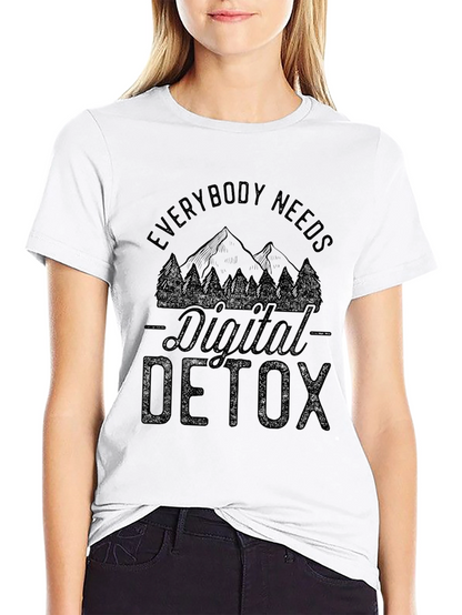 Digital Detox Black Graphic T-Shirt