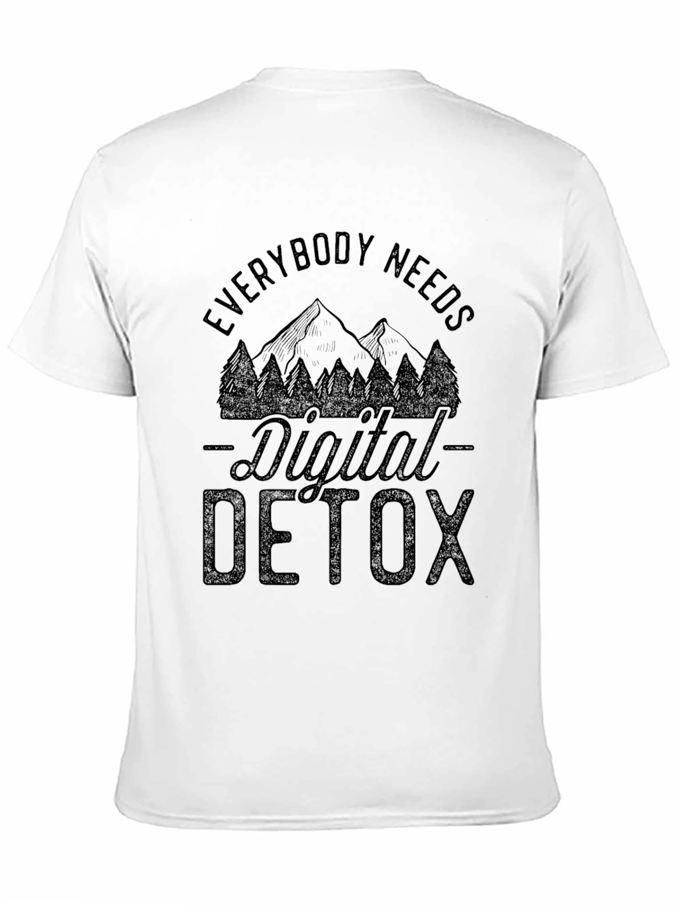 Digital Detox Black Graphic T-Shirt