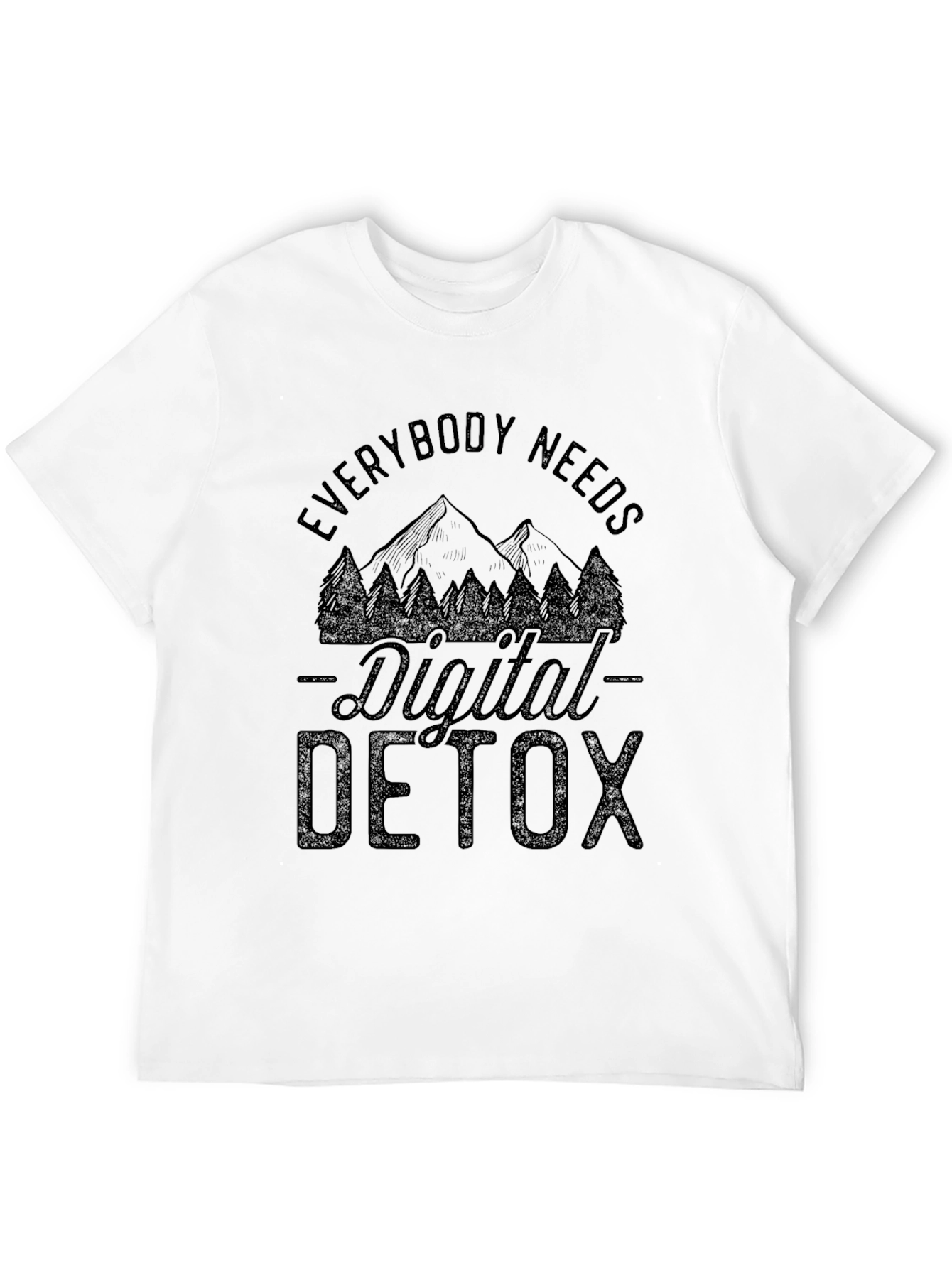 Digital Detox Black Graphic T-Shirt