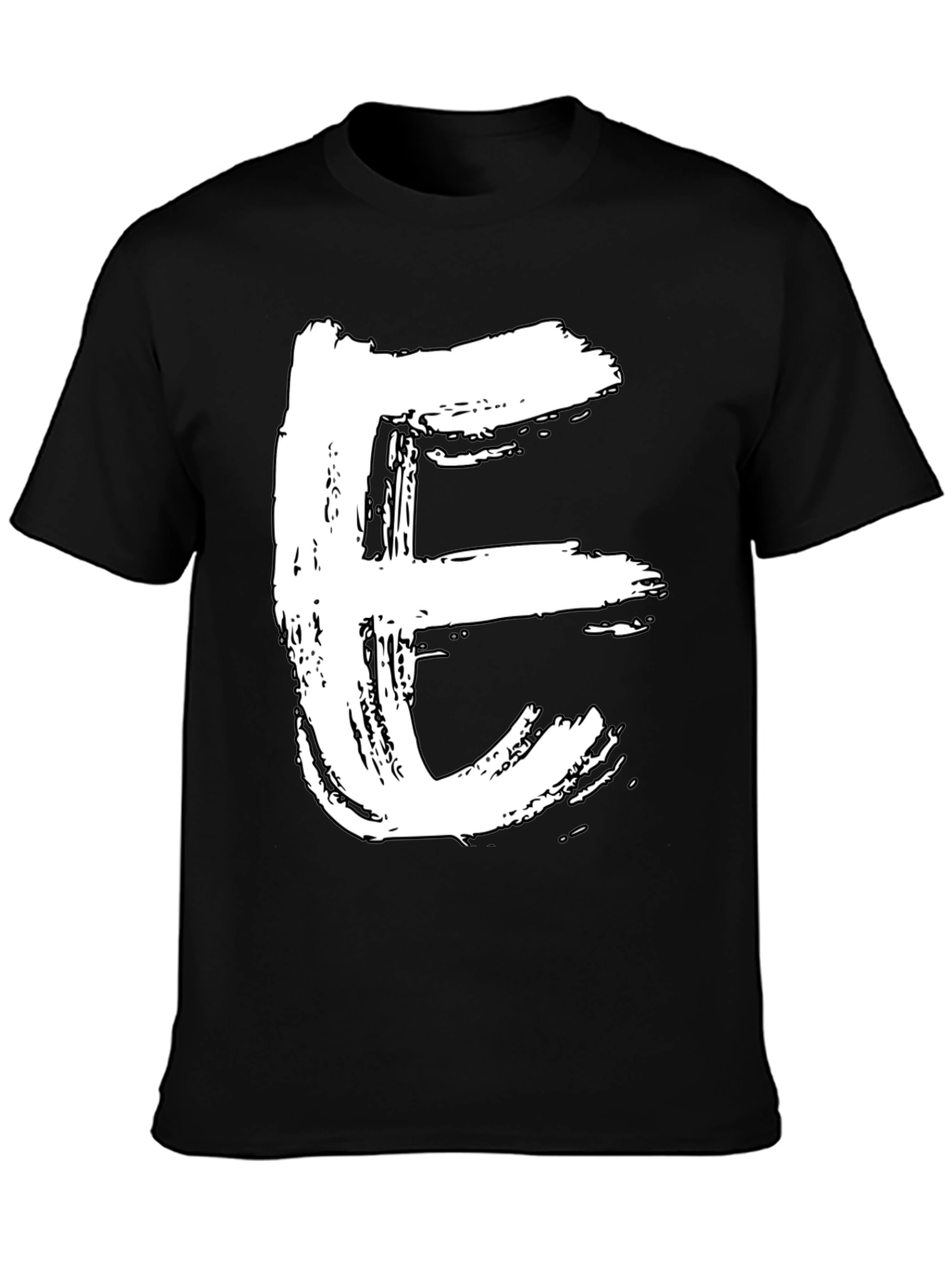 Bold Letter E Graphic Tee - Casual Style