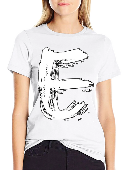 Bold Letter E Graphic Tee - Casual Style