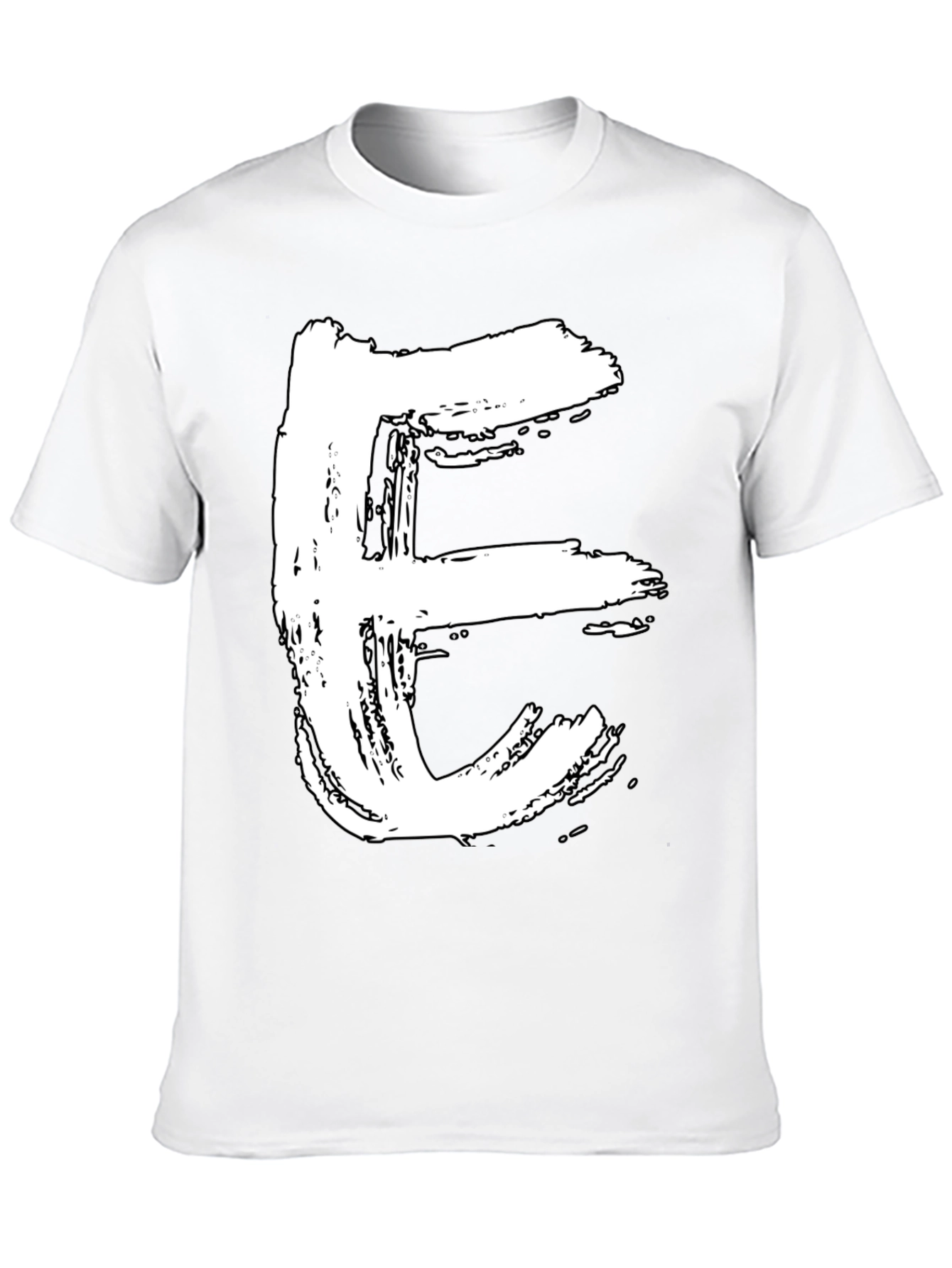 Bold Letter E Graphic Tee - Casual Style