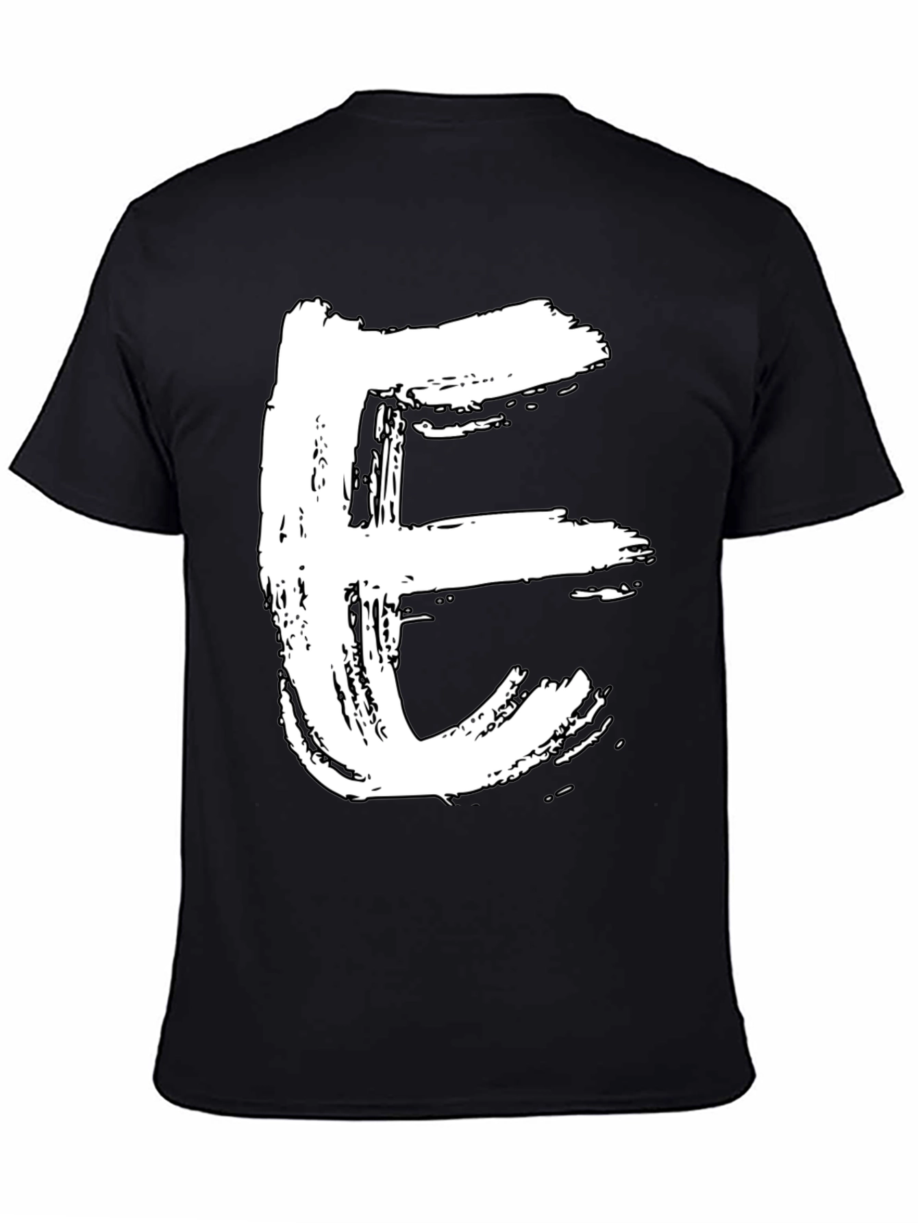 Bold Letter E Graphic Tee - Casual Style