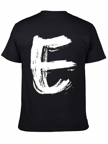 Bold Letter E Graphic Tee - Casual Style