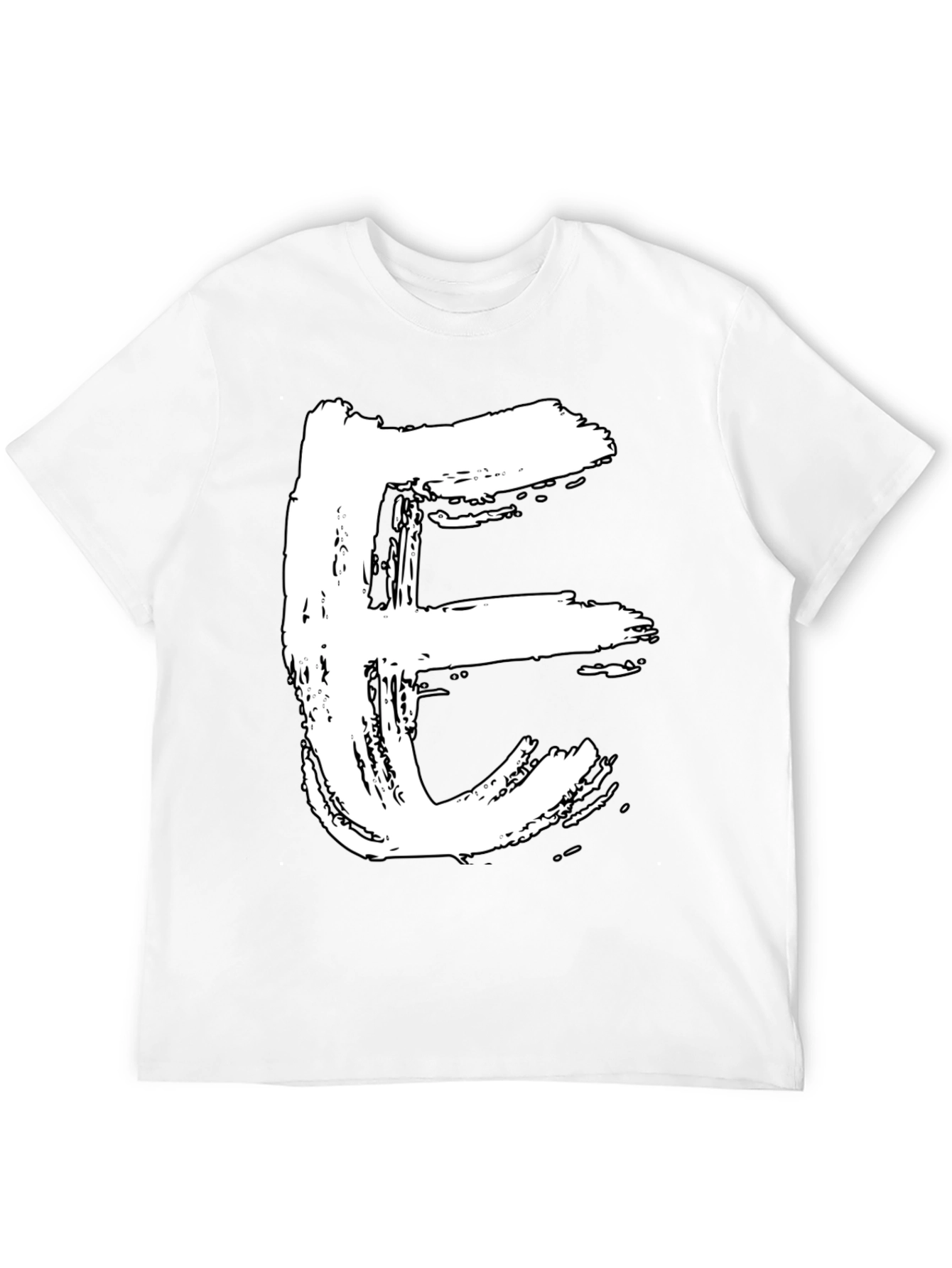 Bold Letter E Graphic Tee - Casual Style