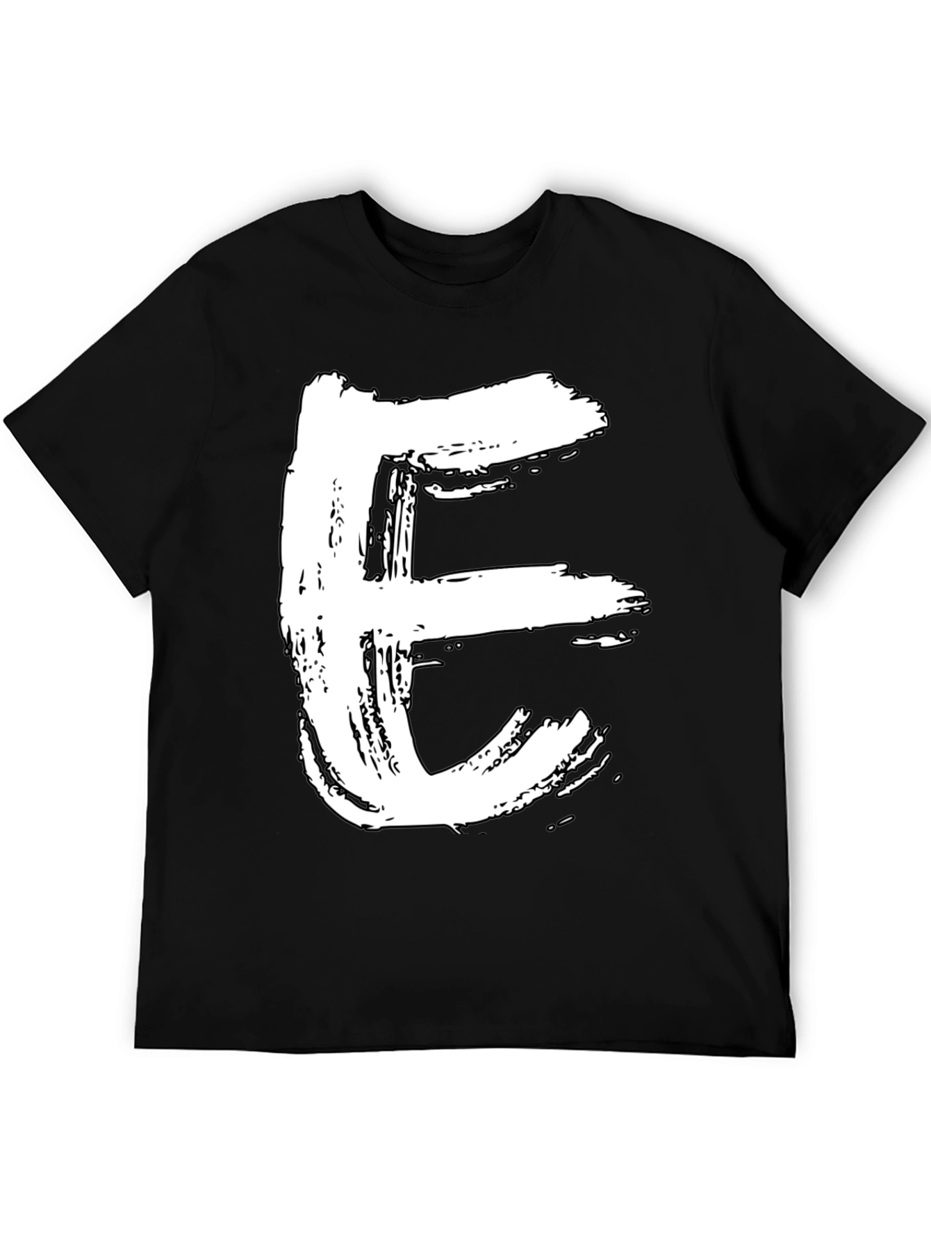 Bold Letter E Graphic Tee - Casual Style