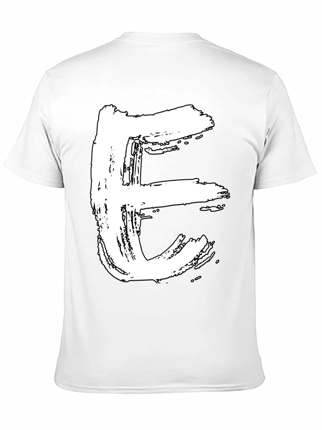 Bold Letter E Graphic Tee - Casual Style
