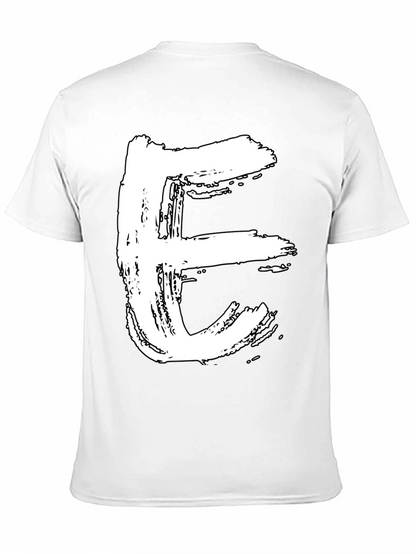 Bold Letter E Graphic Tee - Casual Style