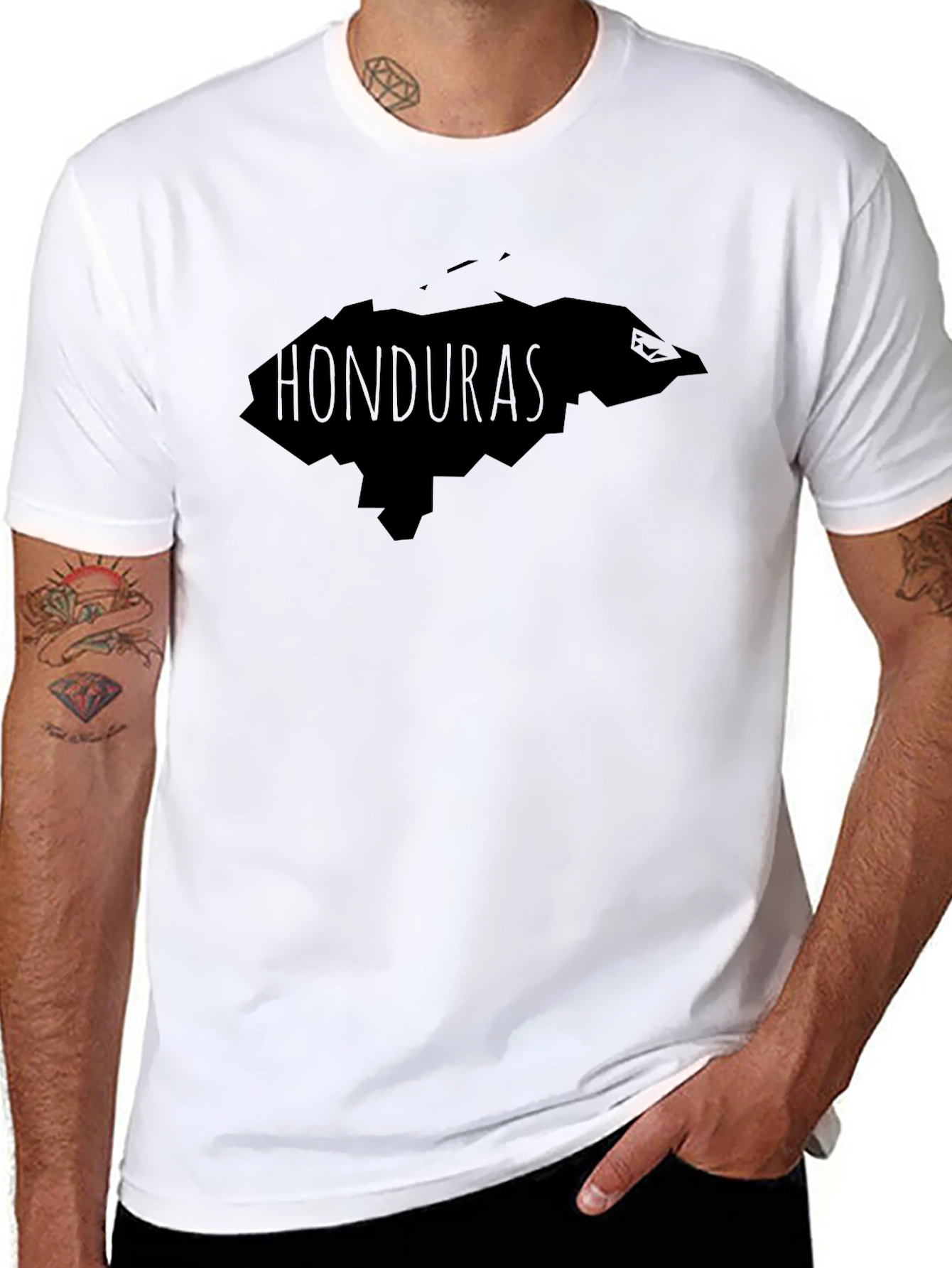 Honduras Map T-Shirt - Black Cotton Tee