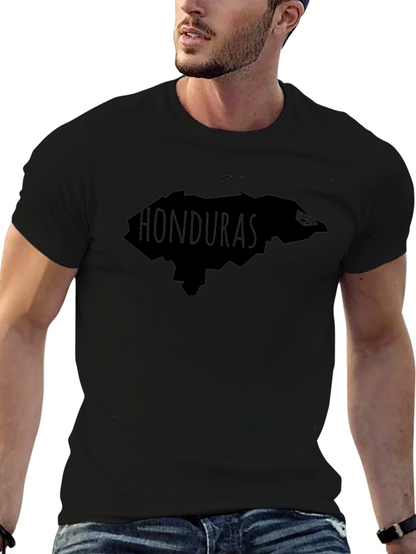 Honduras Map T-Shirt - Black Cotton Tee
