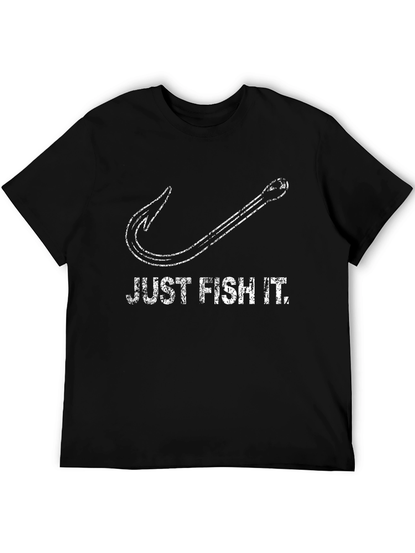 Just Fish It. Black Cotton Tee