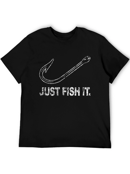Just Fish It. Black Cotton Tee