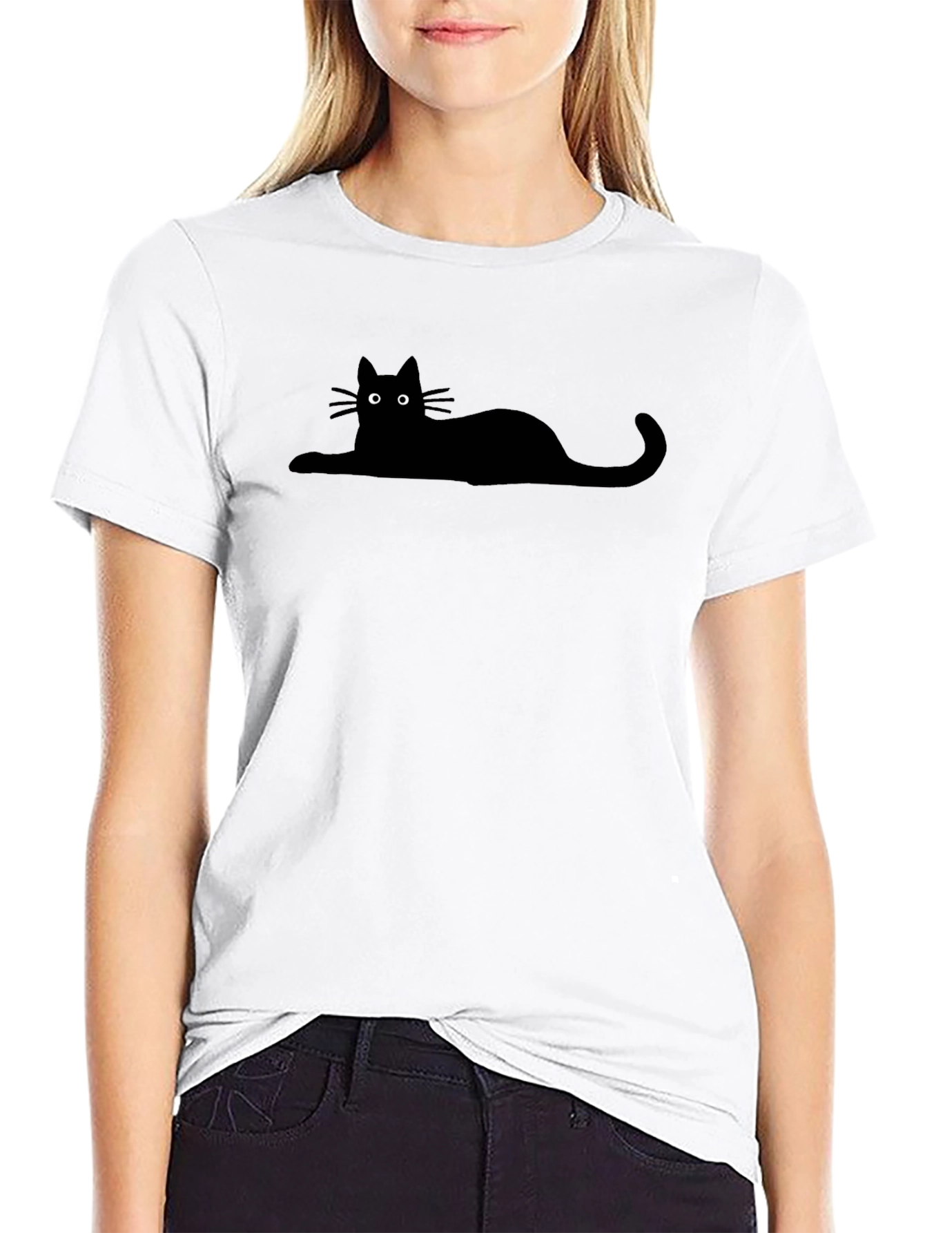 Black Cat Silhouette T-Shirt