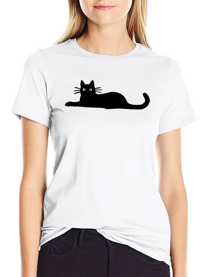 Black Cat Silhouette T-Shirt