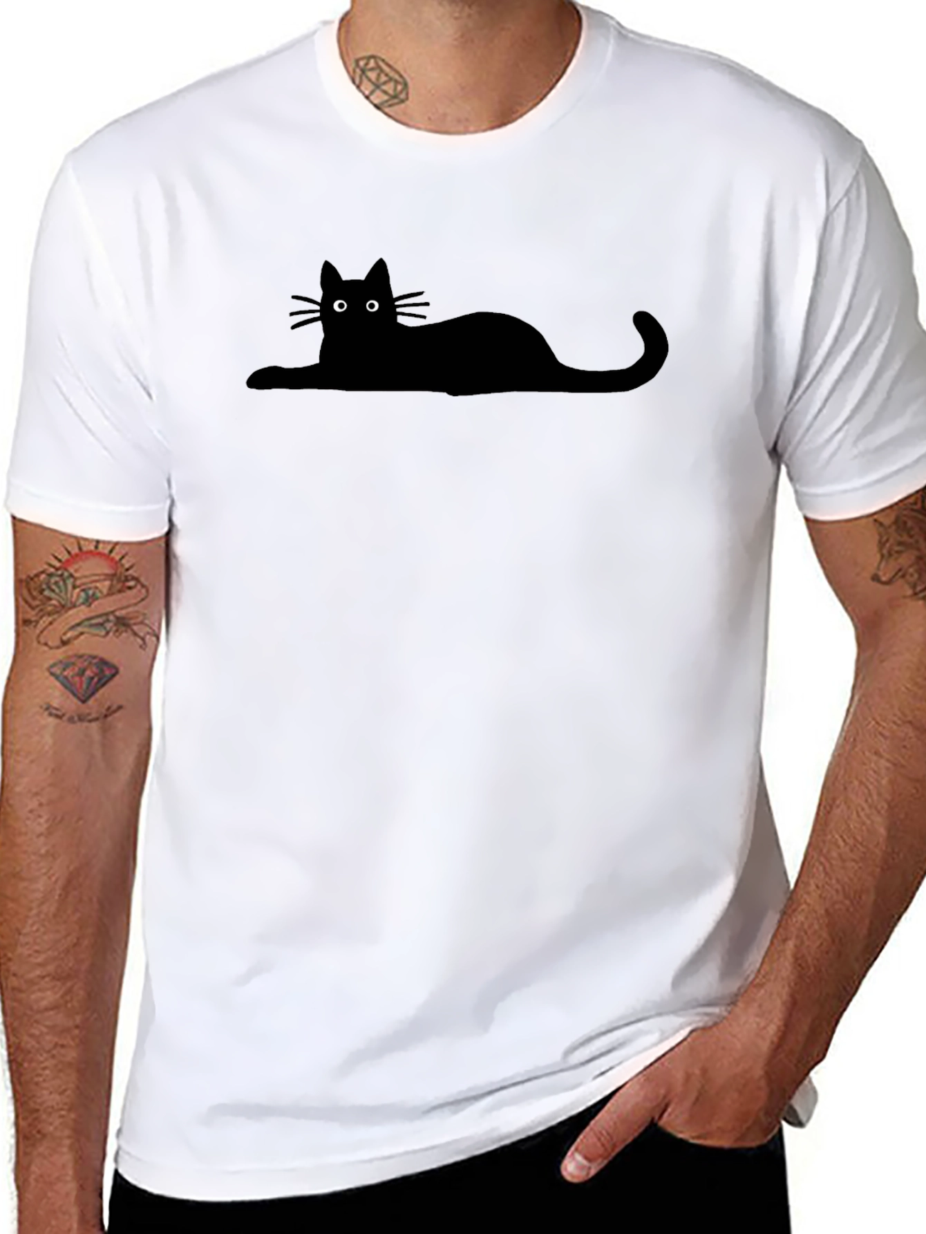 Black Cat Silhouette T-Shirt
