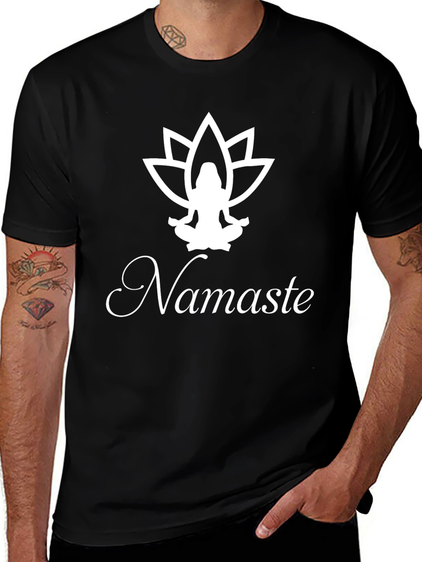 Namaste Lotus Graphic T-Shirt - Yoga Inspired Tee