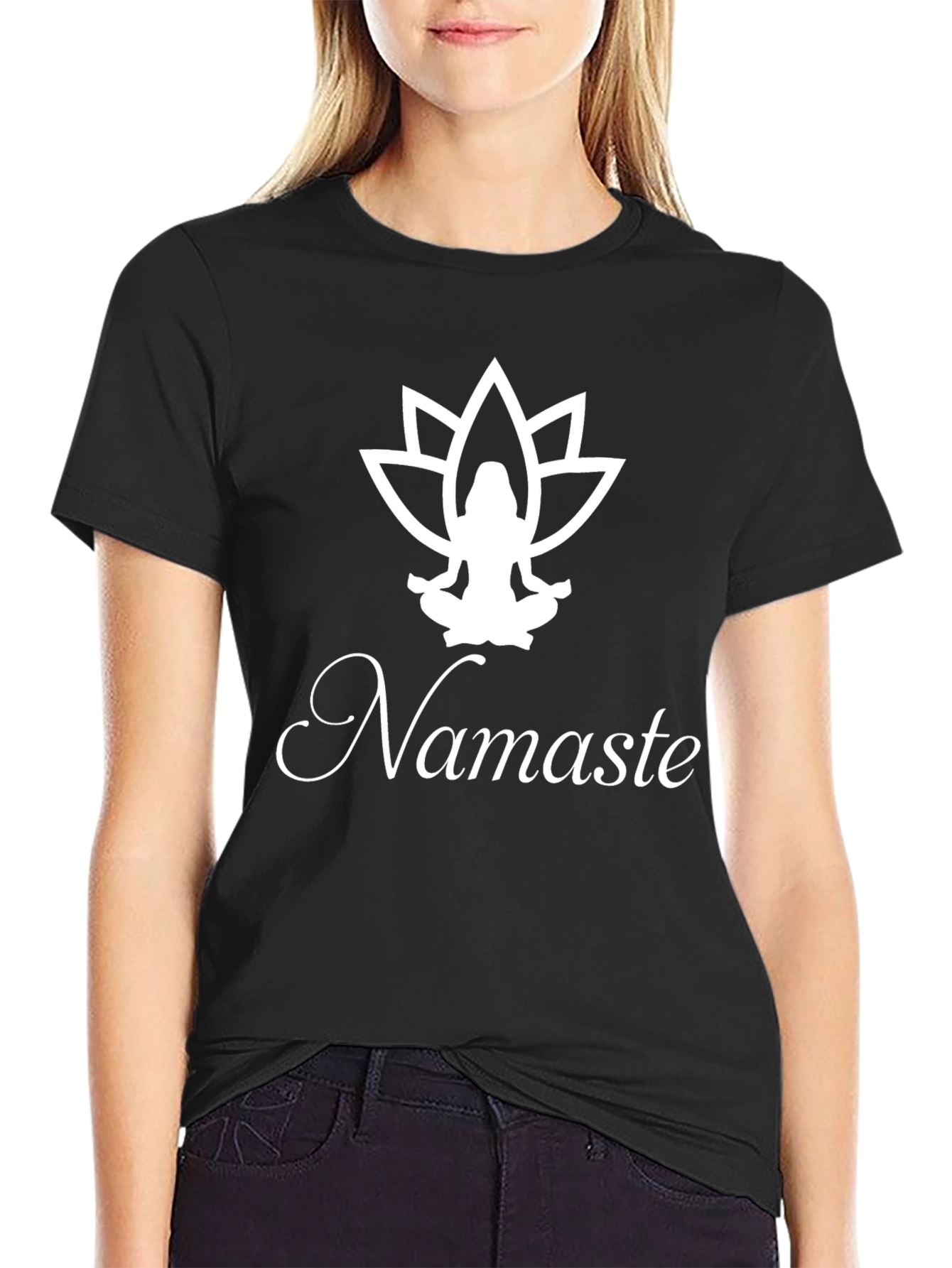 Namaste Lotus Graphic T-Shirt - Yoga Inspired Tee