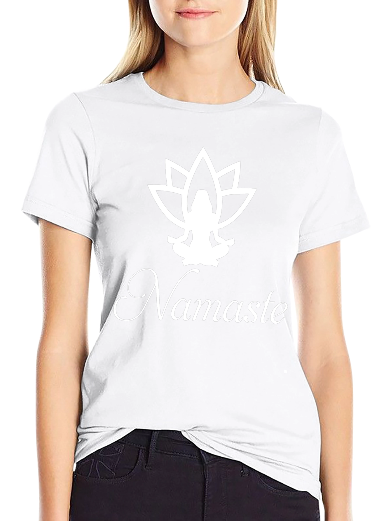 Namaste Lotus Graphic T-Shirt - Yoga Inspired Tee