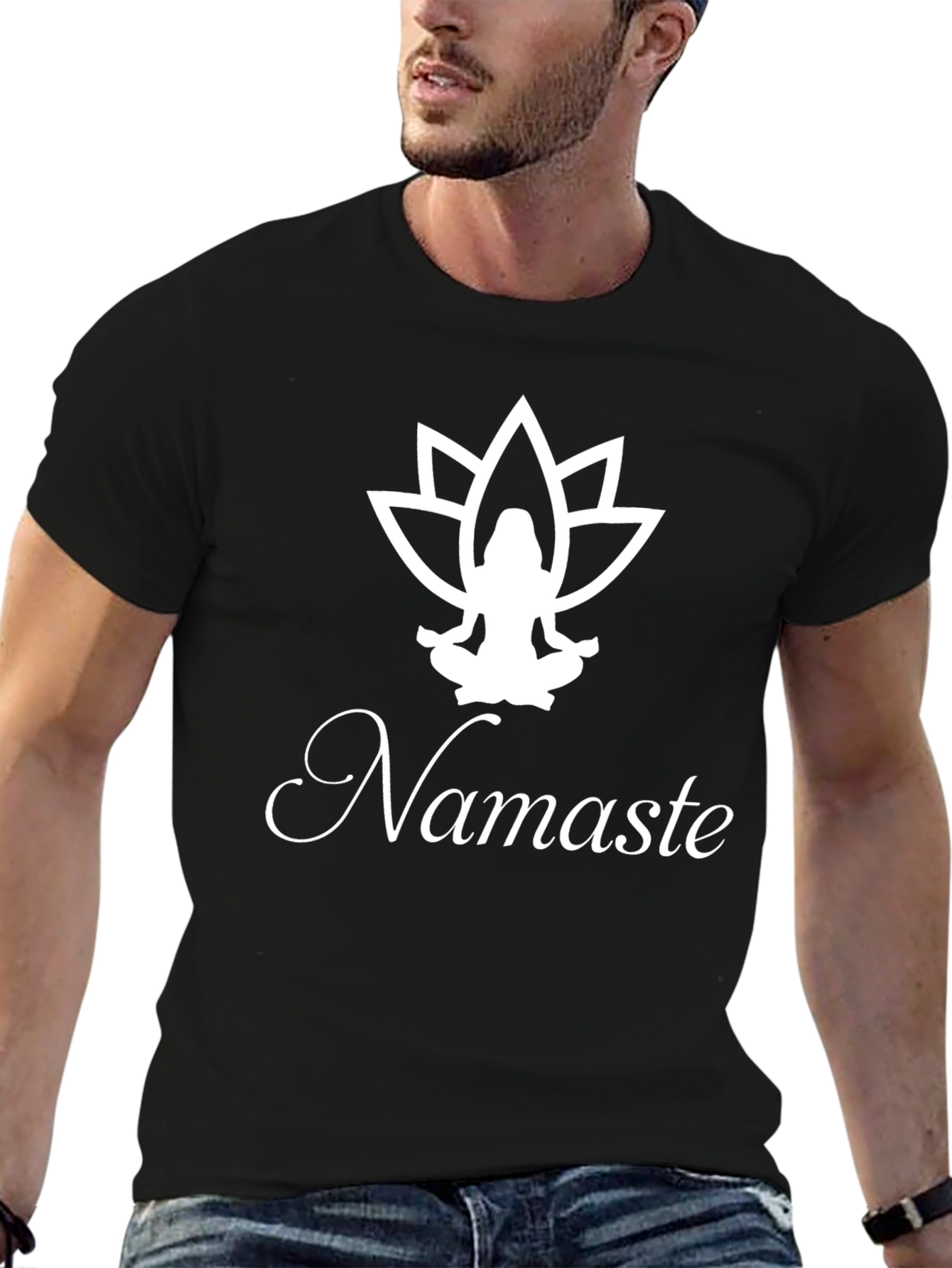 Namaste Lotus Graphic T-Shirt - Yoga Inspired Tee