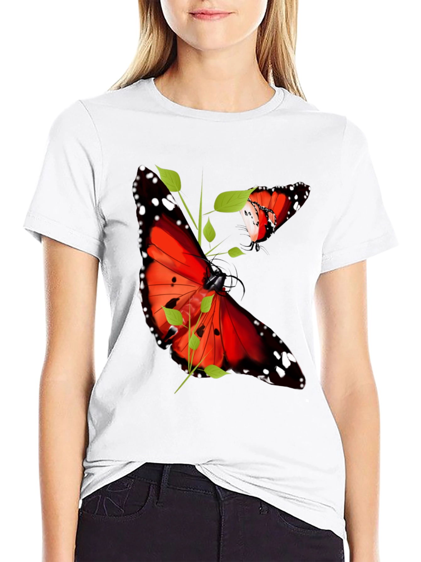 Butterfly Graphic Print T-Shirt