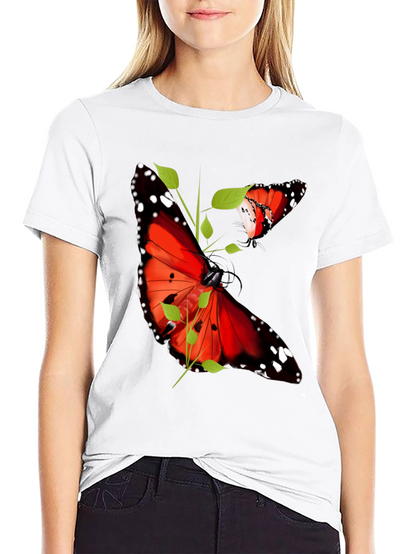 Butterfly Graphic Print T-Shirt