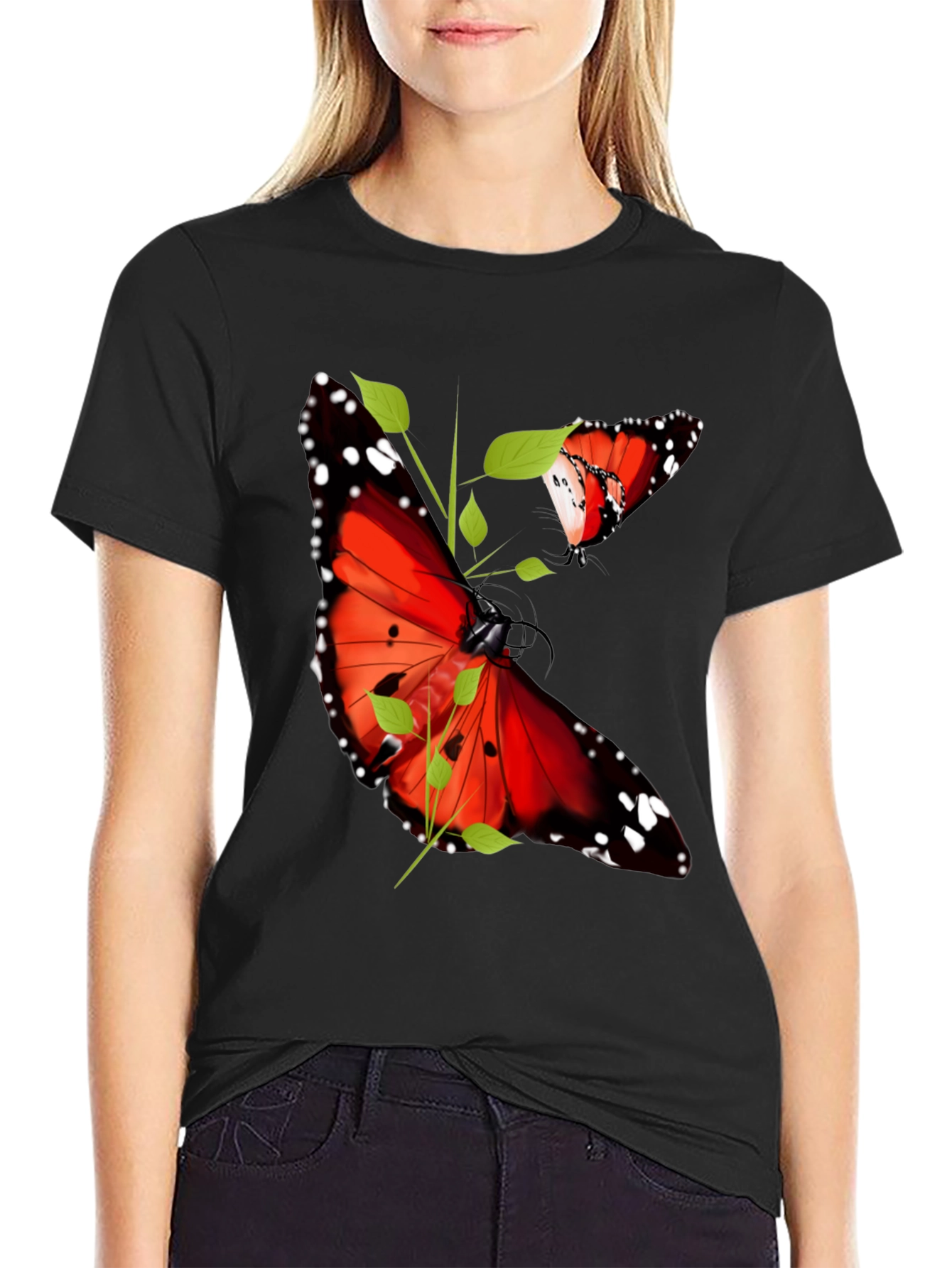 Butterfly Graphic Print T-Shirt