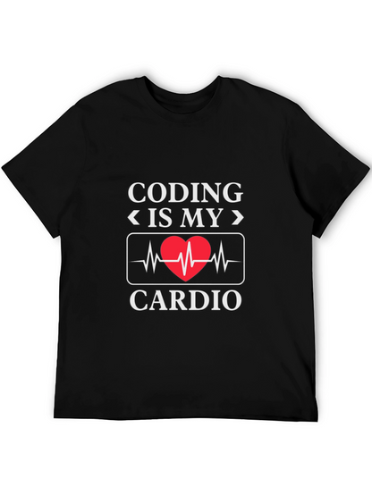 Coding Is My Cardio - Novelty Graphic T-Shirt