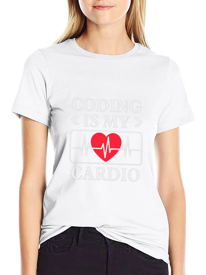 Coding Is My Cardio - Novelty Graphic T-Shirt