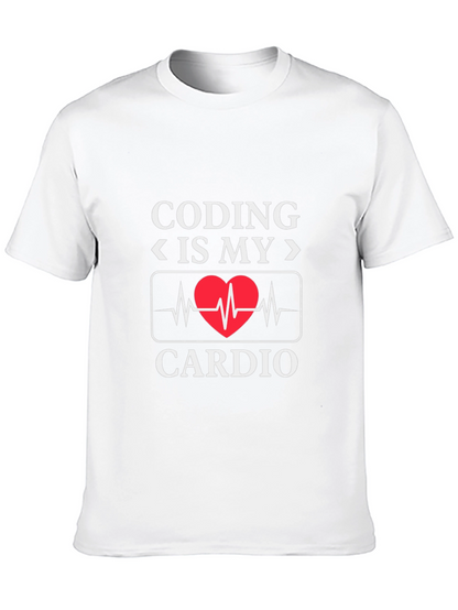 Coding Is My Cardio - Novelty Graphic T-Shirt