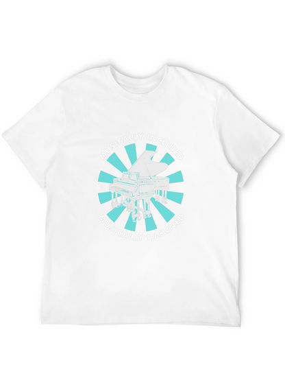 Musically Inclined Piano Graphic Tee - Black