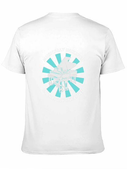 Musically Inclined Piano Graphic Tee - Black