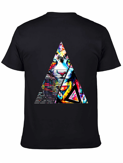 Abstract Triangle Tiger Graphic Tee