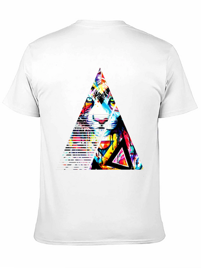 Abstract Triangle Tiger Graphic Tee