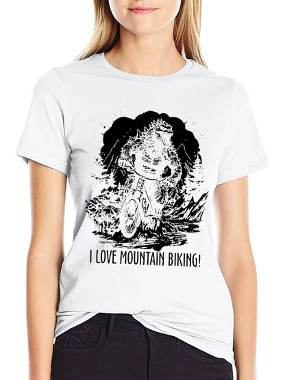 Mountain Biking Graphic Tee - Love Mountain Biking!