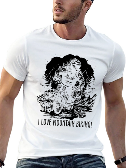 Mountain Biking Graphic Tee - Love Mountain Biking!