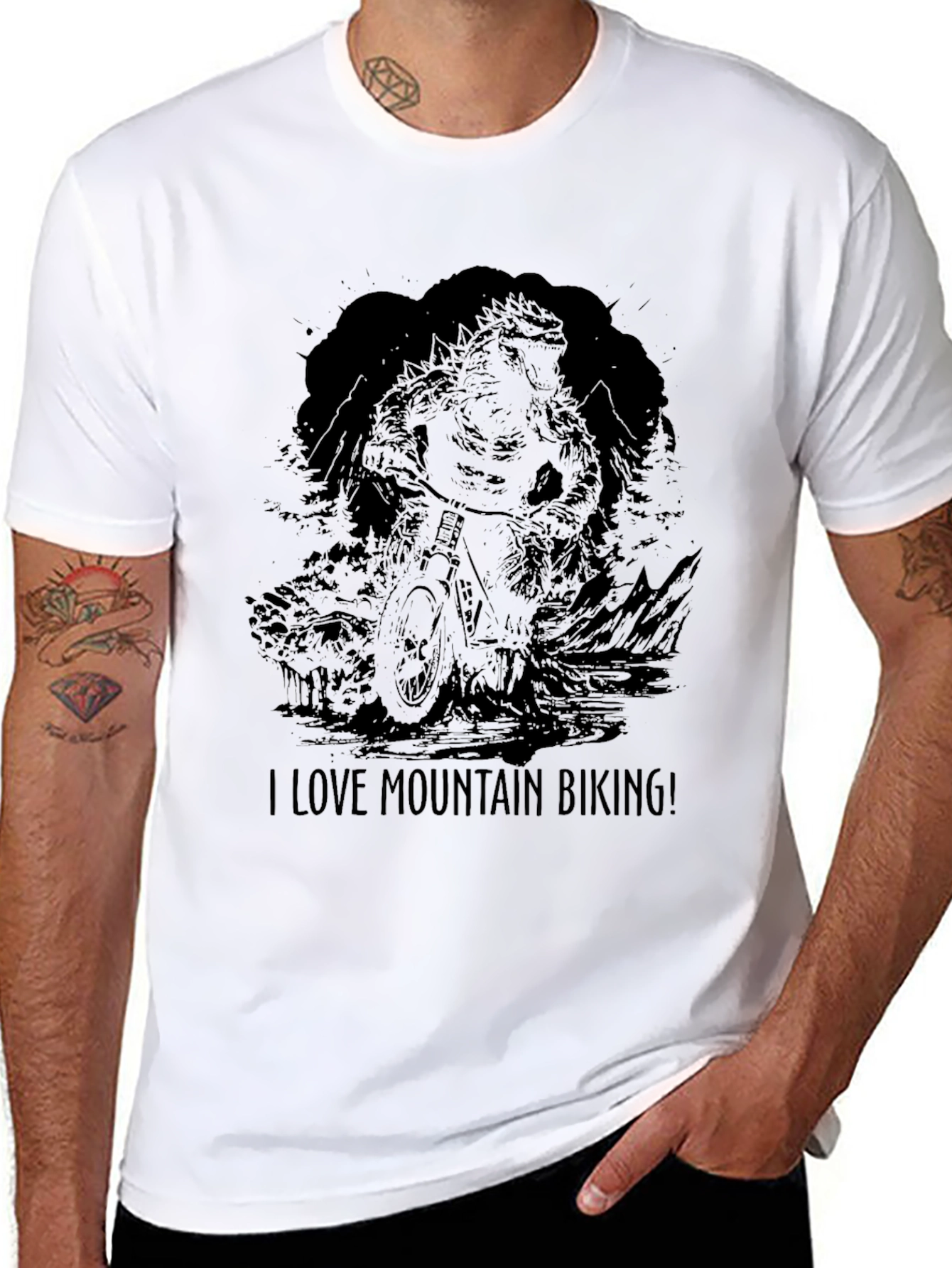 Mountain Biking Graphic Tee - Love Mountain Biking!