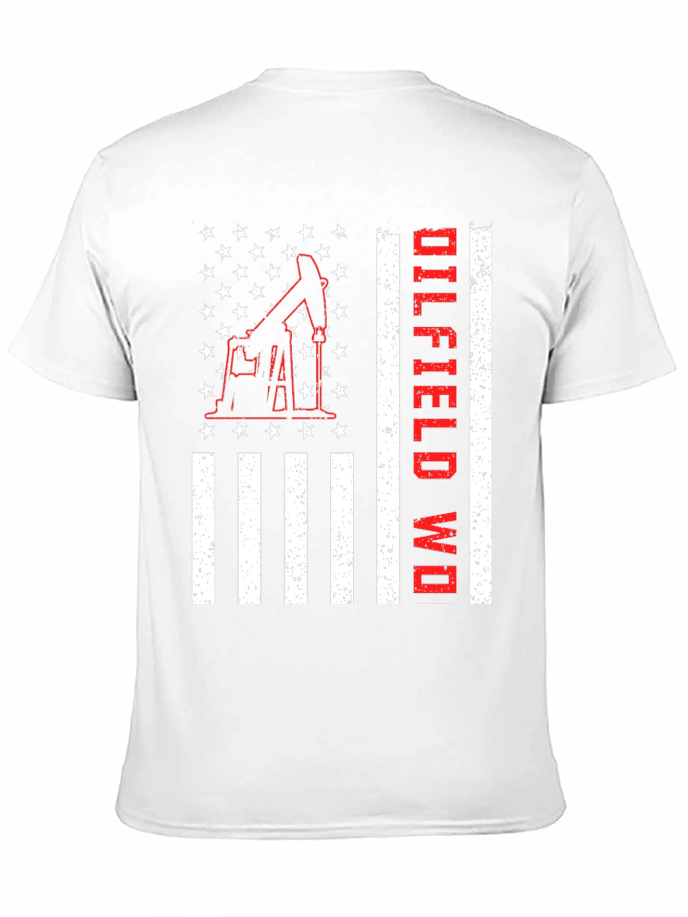 Oilfield Worker American Flag Graphic T-Shirt