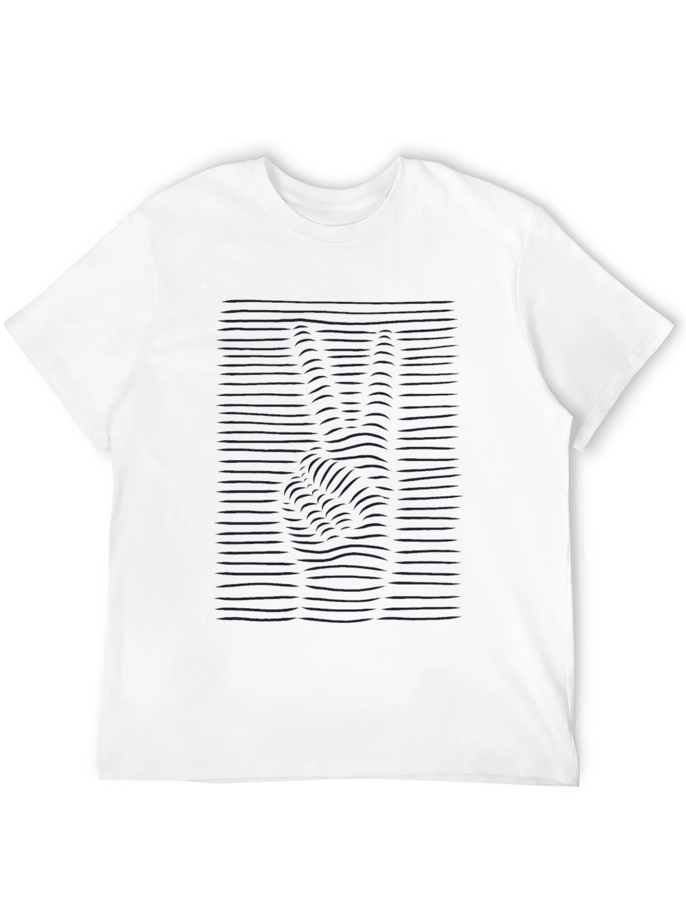 Black Wavy Peace Sign T-Shirt