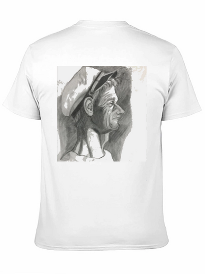 Pencil Portrait Graphic Black T-Shirt