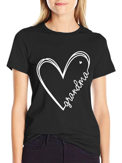 Grandma Heart T-Shirt - Love Gift for Grandmothers