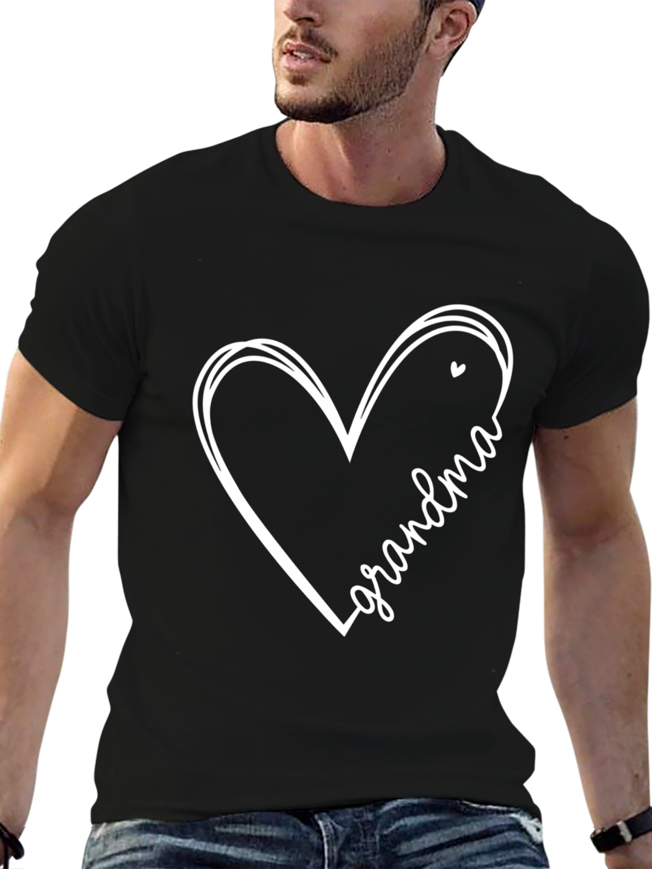 Grandma Heart T-Shirt - Love Gift for Grandmothers