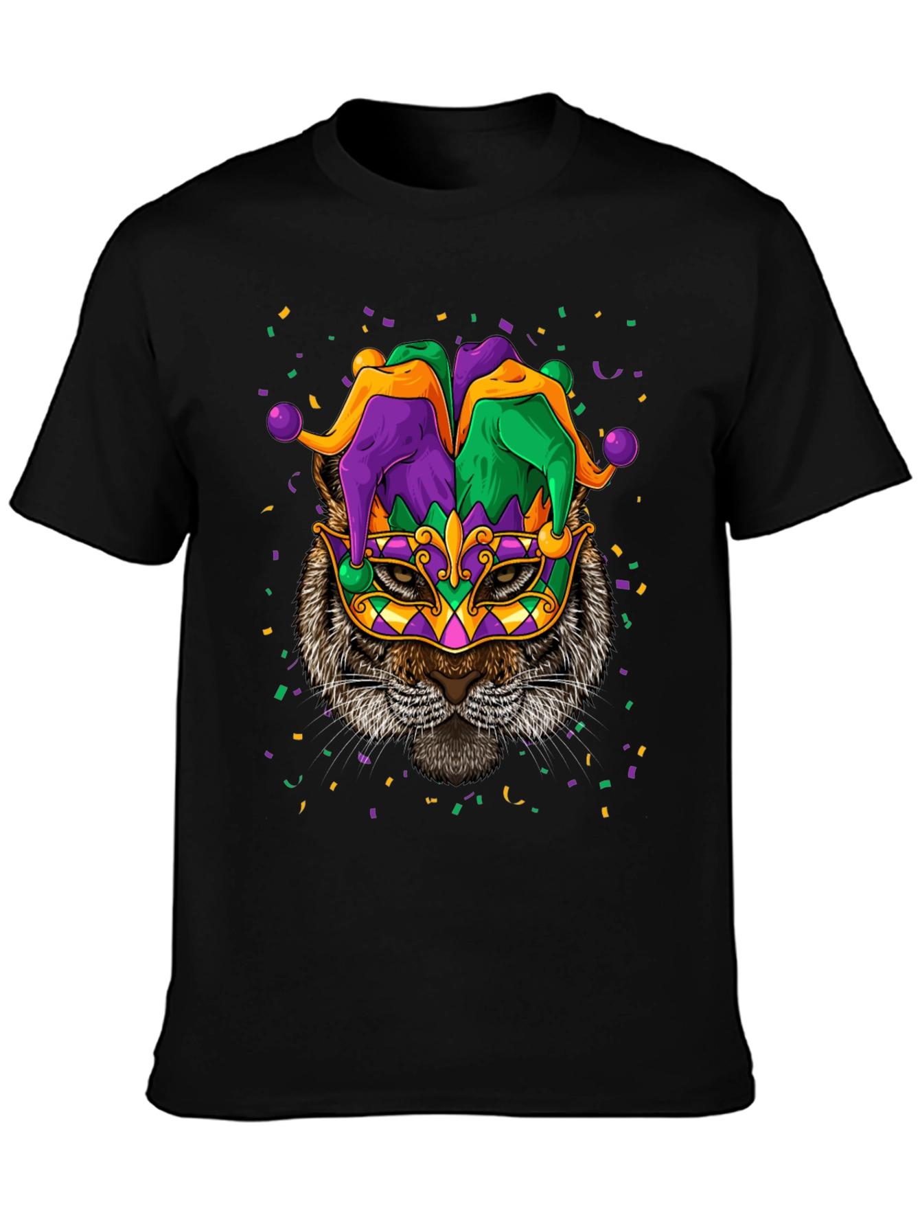 Mardi Gras Cat T-Shirt Unisex Graphic Tee