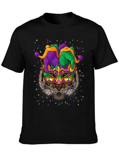 Mardi Gras Cat T-Shirt Unisex Graphic Tee