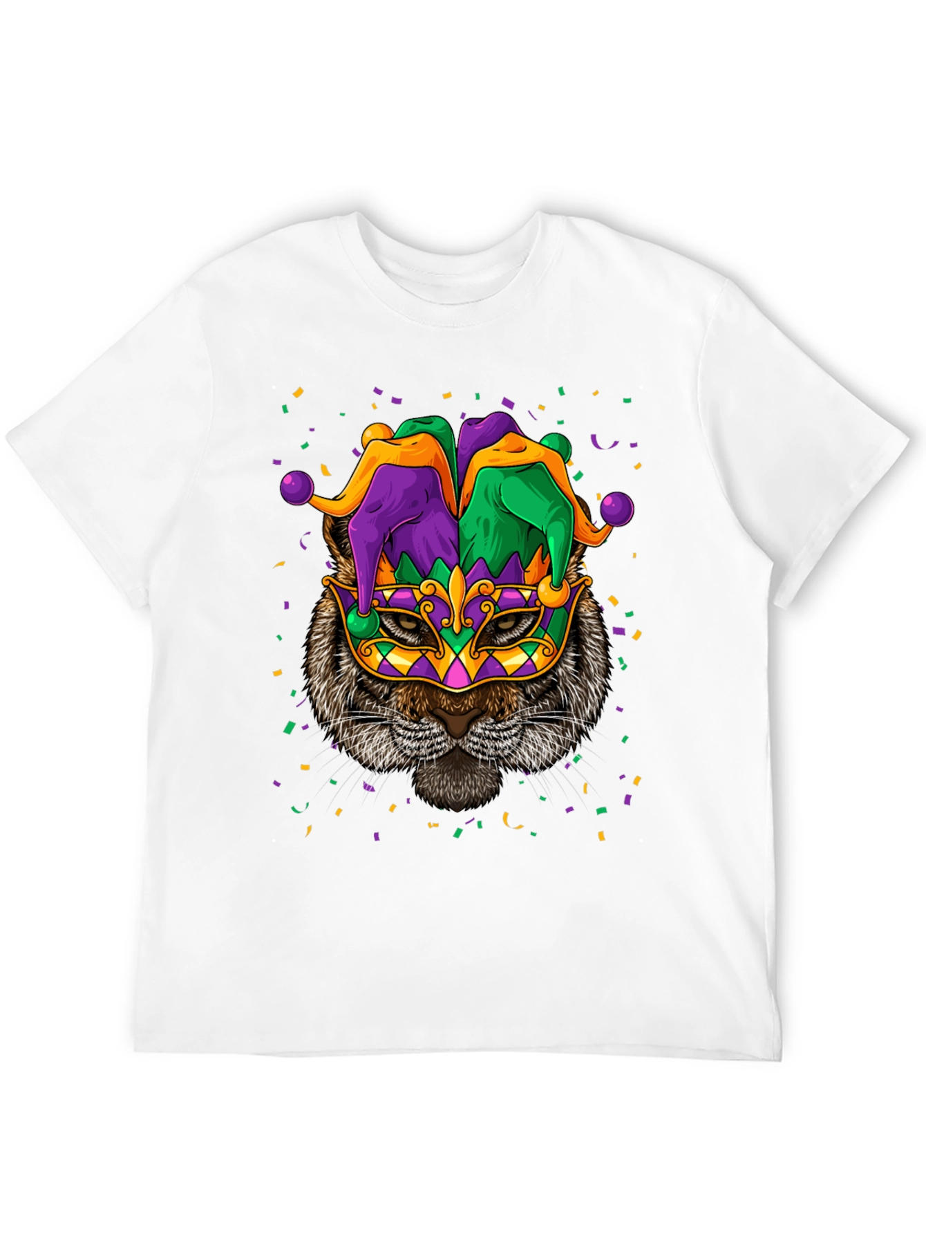 Mardi Gras Cat T-Shirt Unisex Graphic Tee