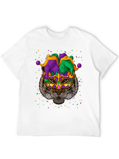 Mardi Gras Cat T-Shirt Unisex Graphic Tee